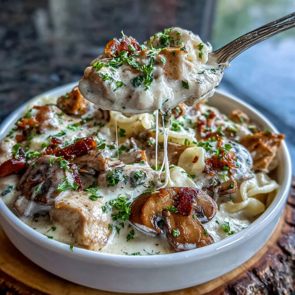 Creamy Chicken Stroganoff Bowl