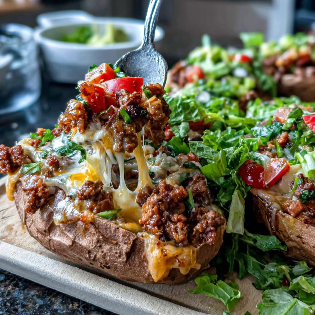 Taco Stuffed Sweet Potatoes