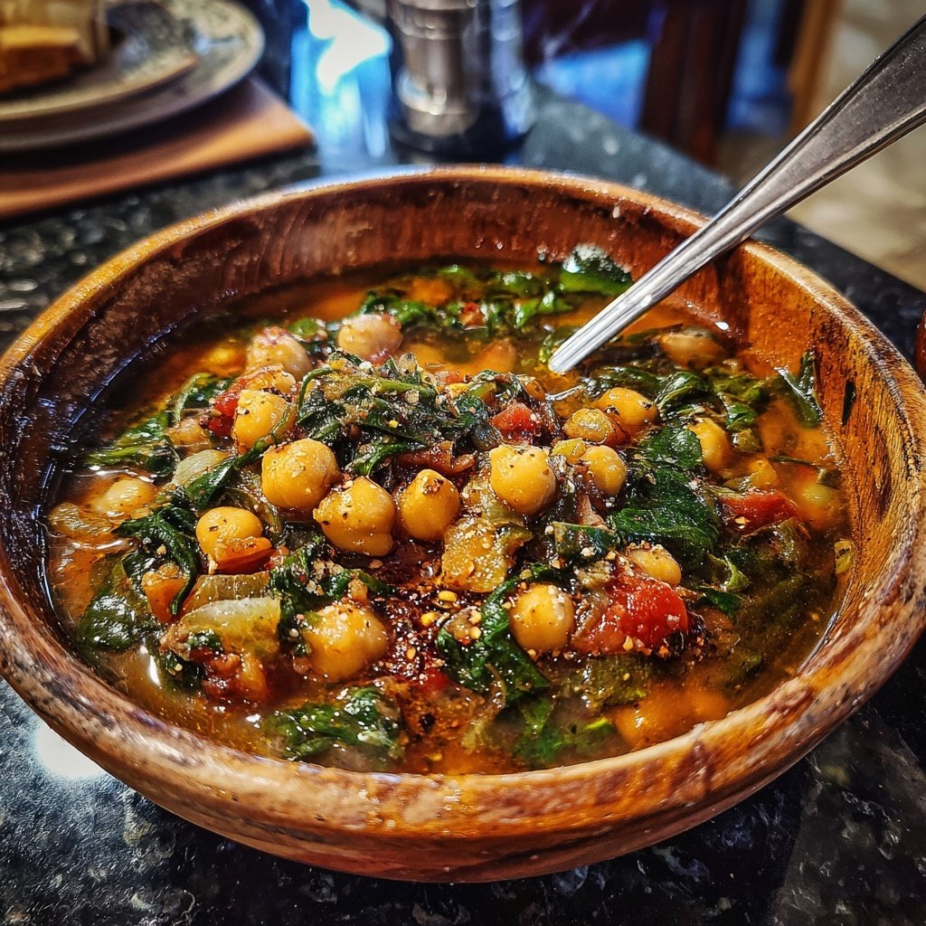 Chickpea and Spinach Stew