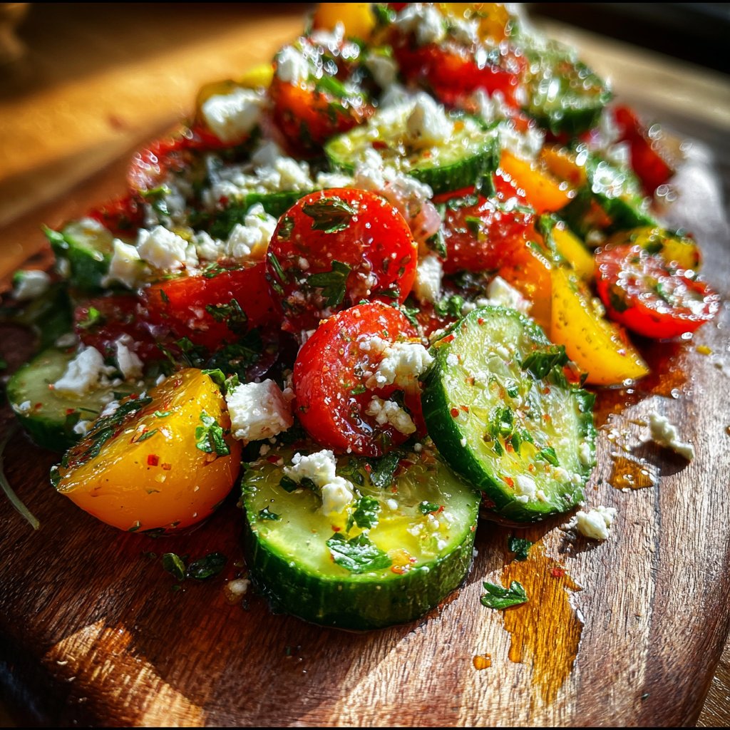 Cucumber Tomato Feta Salad