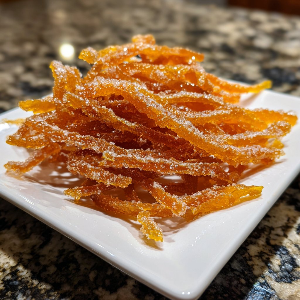 Candied Orange Peel Sweet Twists