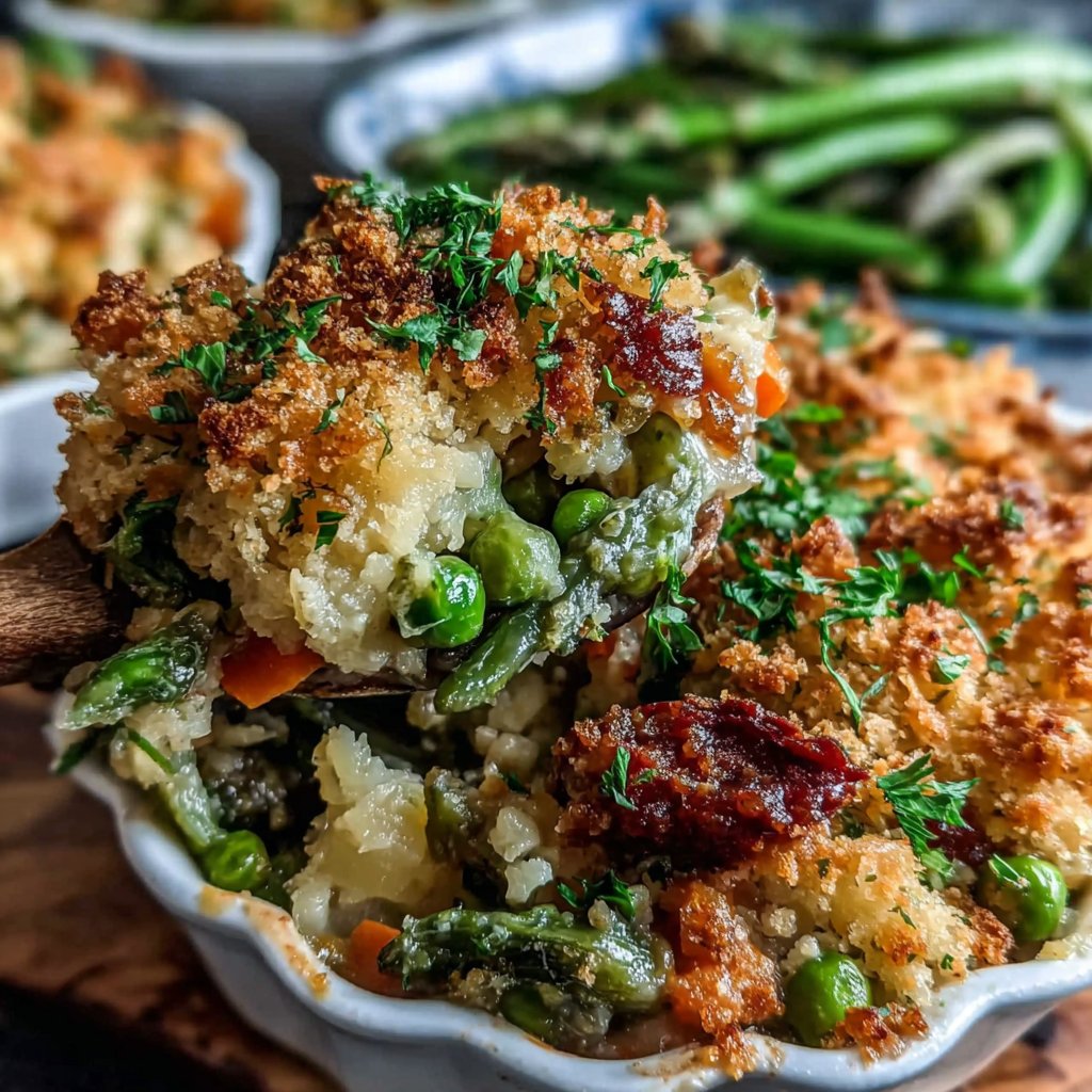 Savory Spring Vegetable Crumble