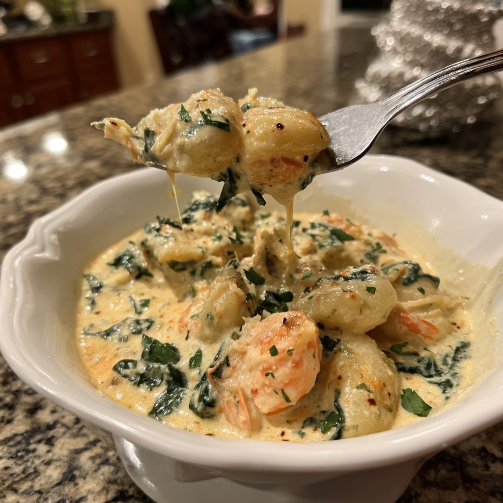 Creamy Salmon Spinach Gnocchi