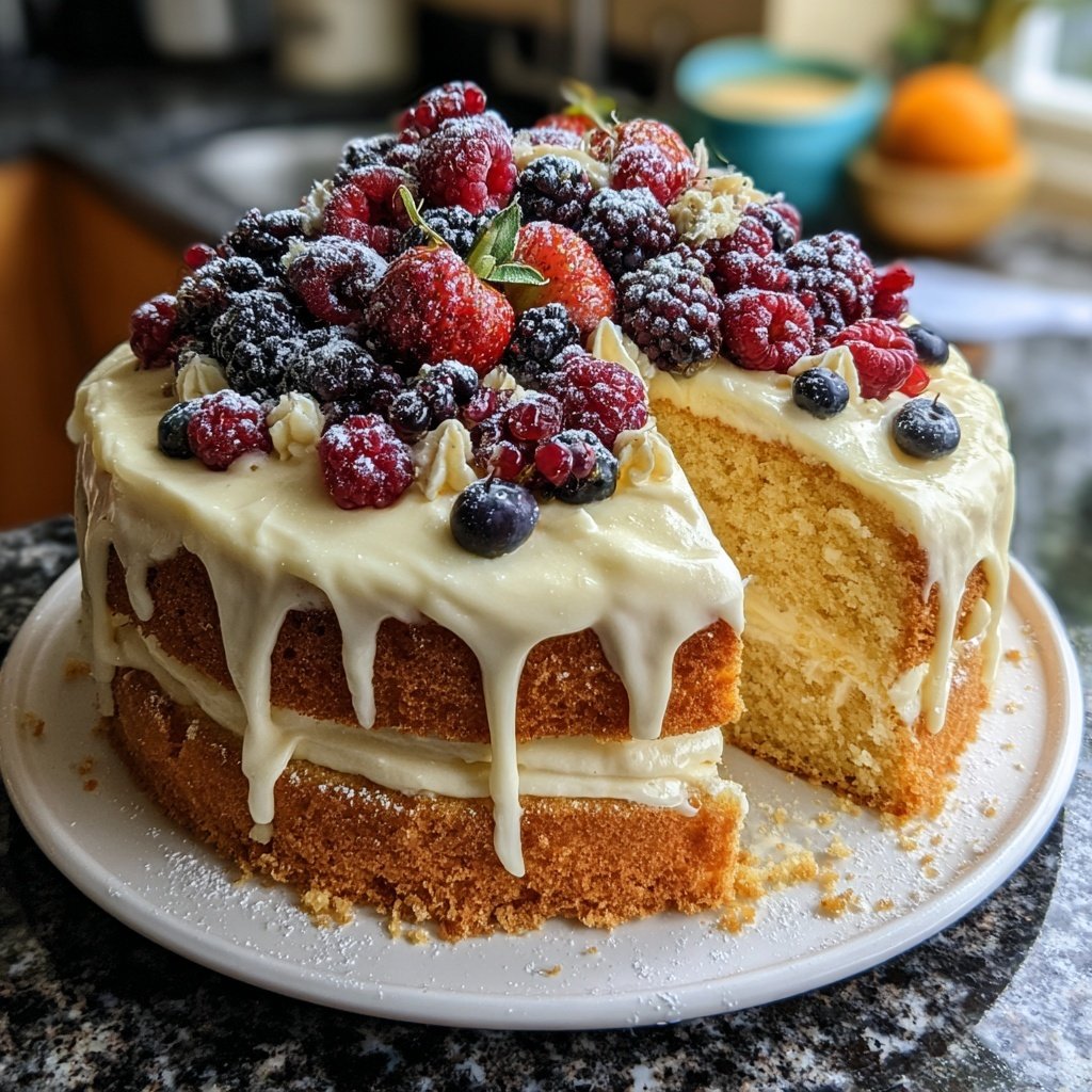 Dessert Vanilla Sponge Cake