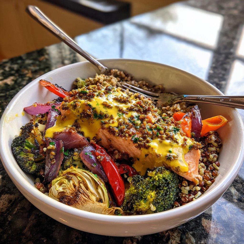 Salmon Grain Bowl with Veggies