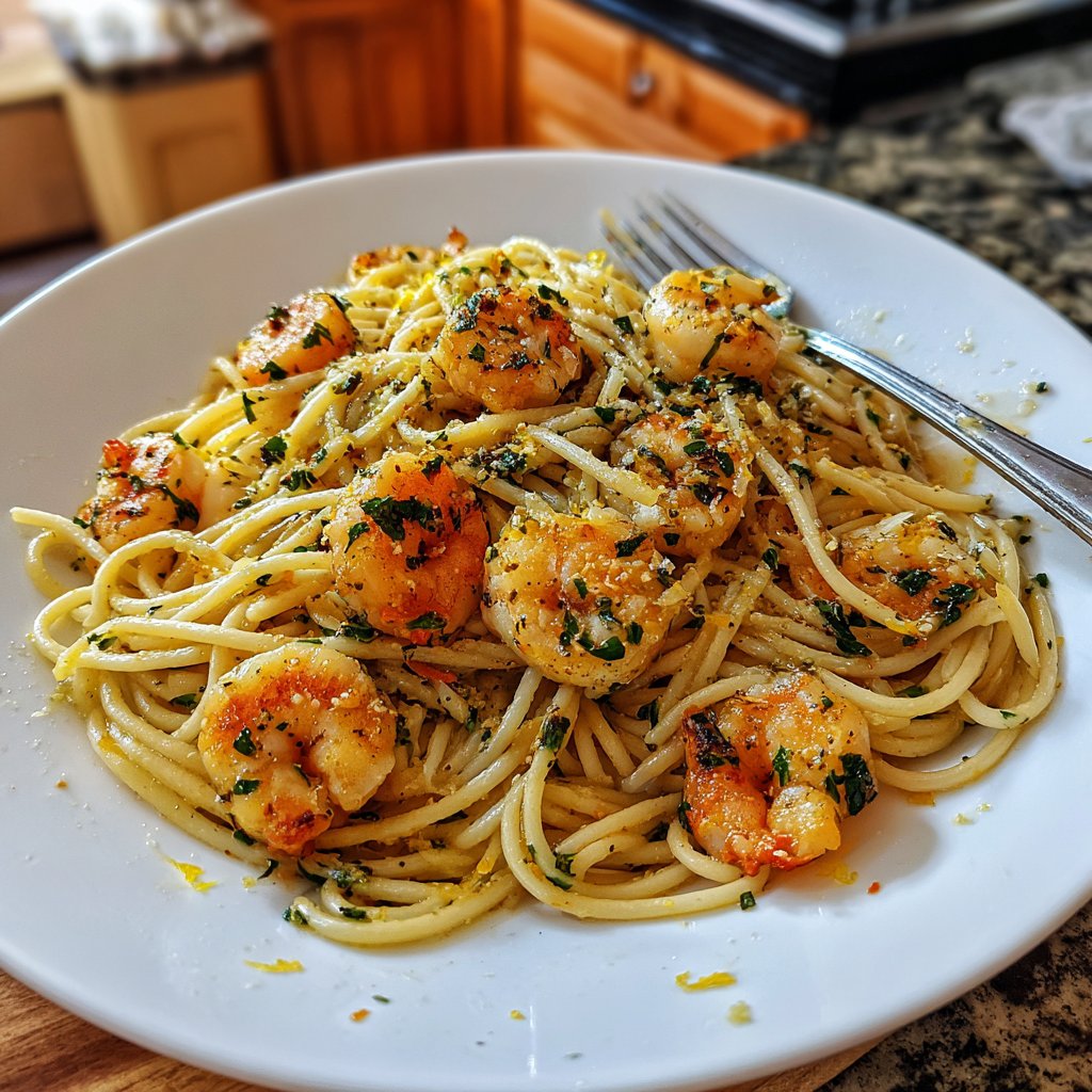 Herbed Shrimp and Lemon Pasta